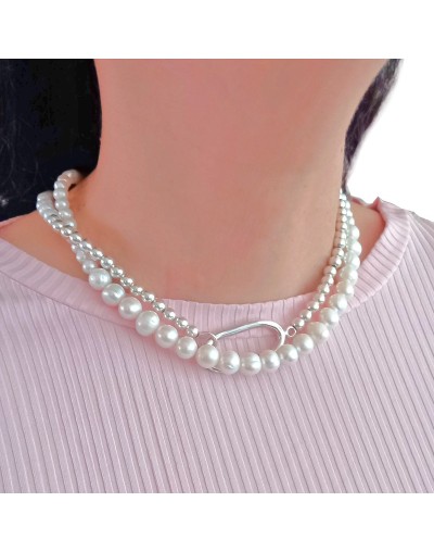 Collar doble del Amor con Perlas Naturales