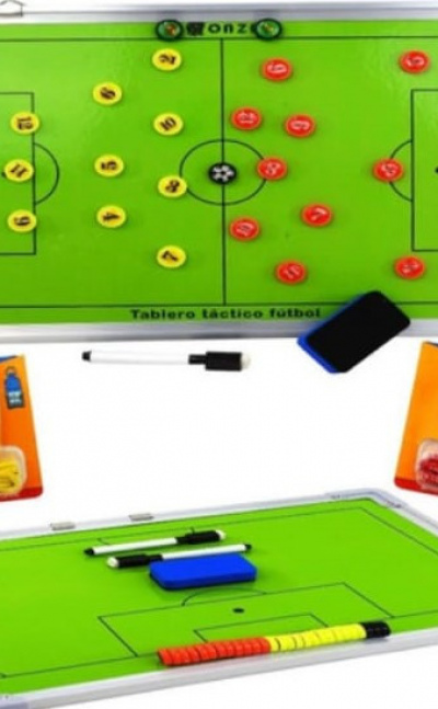 Pizarra Tabla Táctica Para Futbol Magnética + Silbato Fox 40