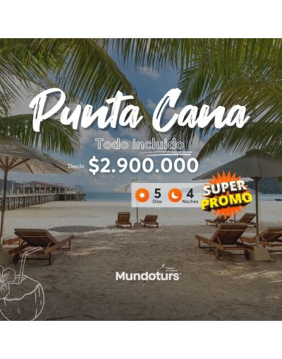 Promoción paquete a punta cana