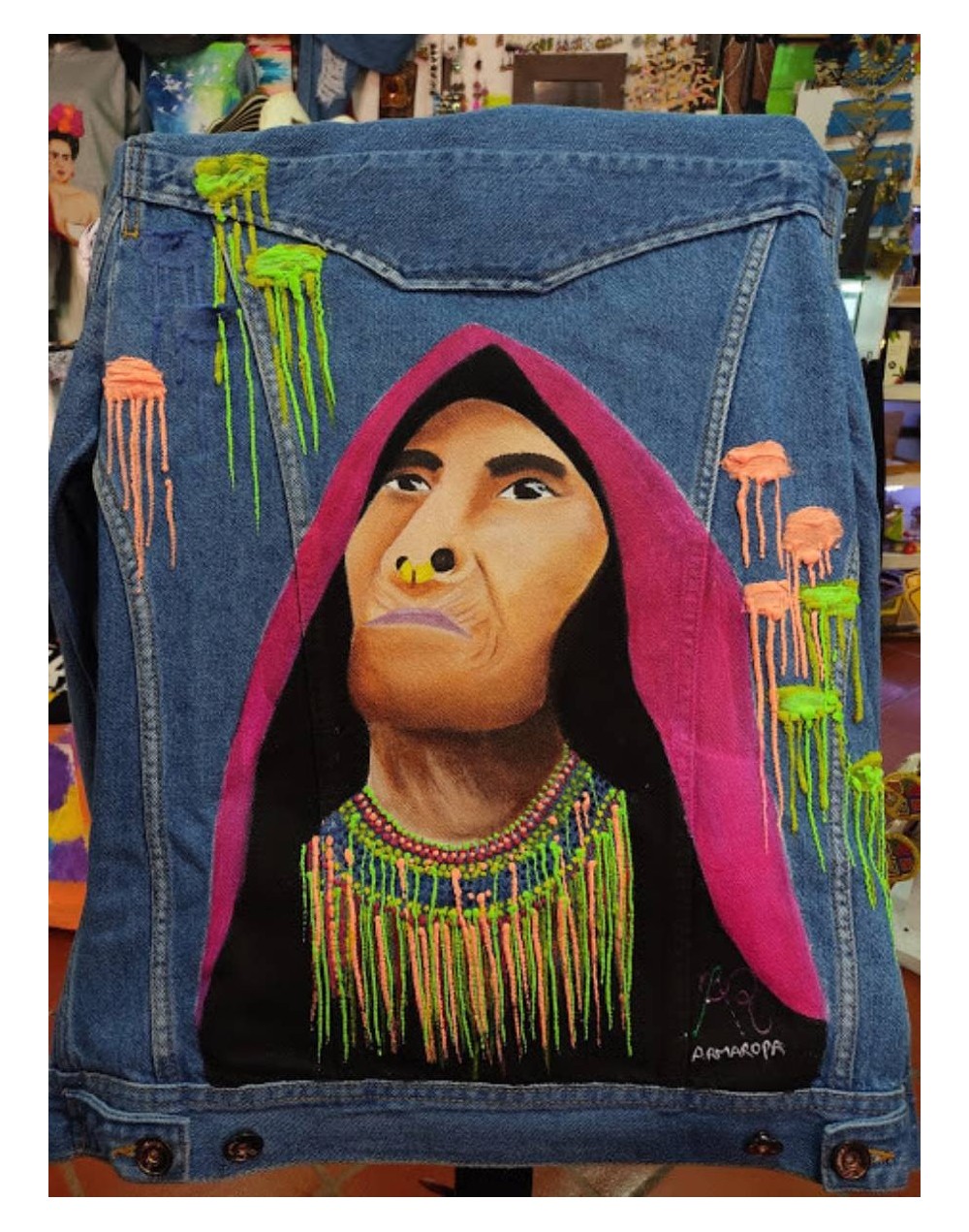 Chaqueta Jean pintada Over size
