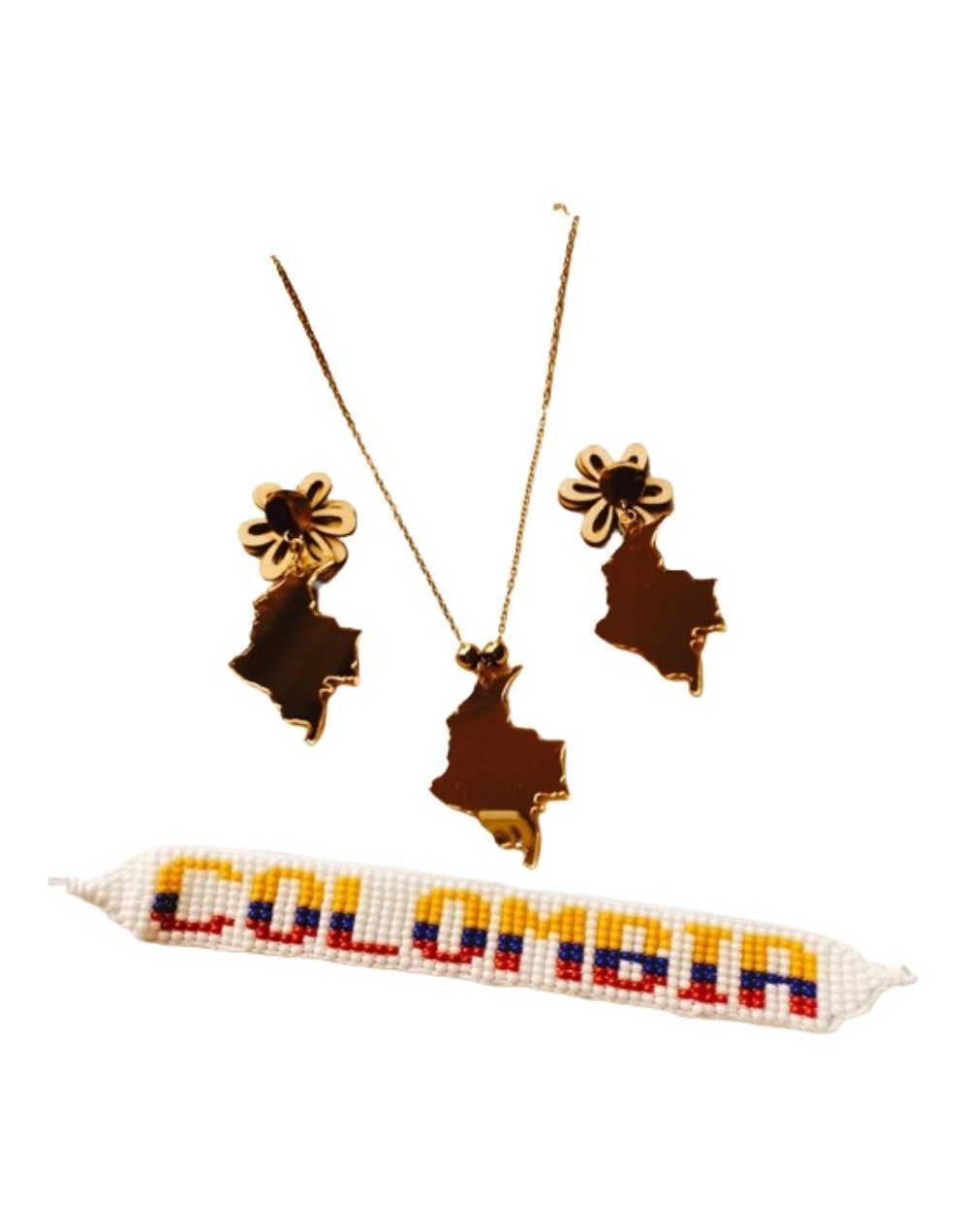 Aretes mapa de colombia