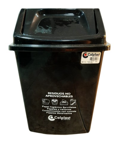 Punto ecológico de 14 litros de tres puestos para residuos