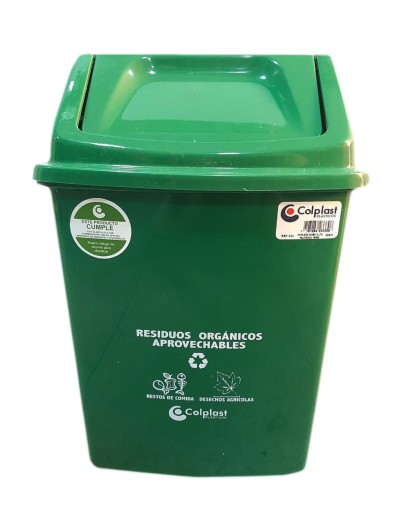 Punto ecológico de 14 litros de tres puestos para residuos
