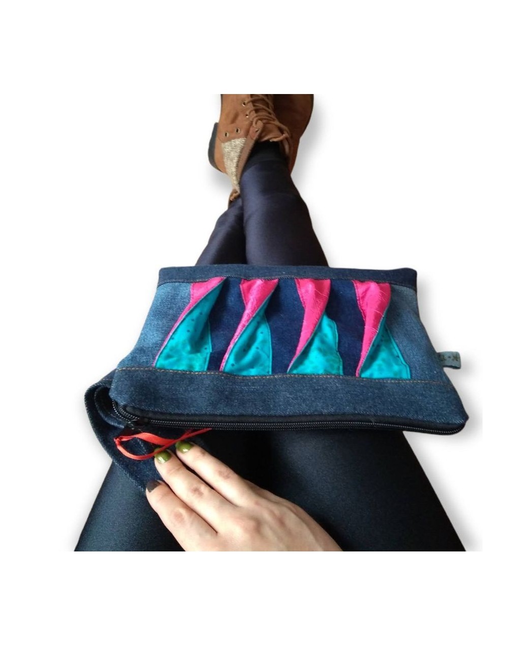 Bolso de mano en jean