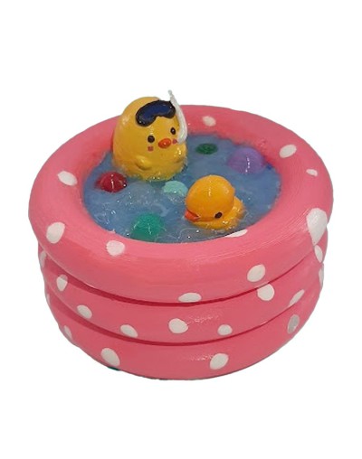 Pato en piscina