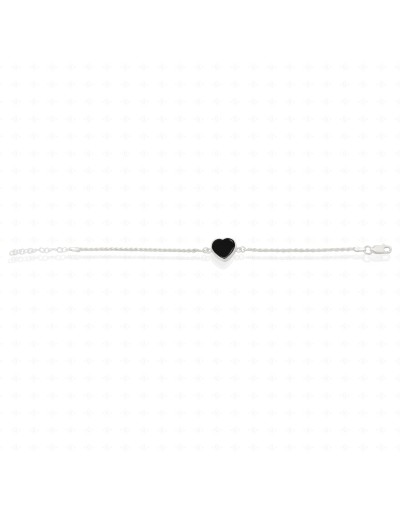 Pulsera onix corazón QUEZTTEMA