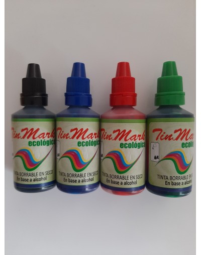 KIT 4 TINTAS PARA MARCADOR BORRABLE 20ml