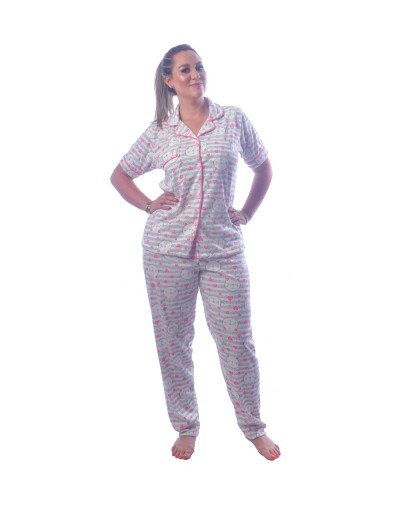 Pijama Dos Piezas Dama Franela Algodón