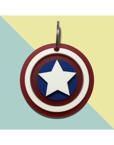 Placa de Identificación Capitán América