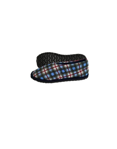 Pantufla caballero tipo zapato Escoces Verde