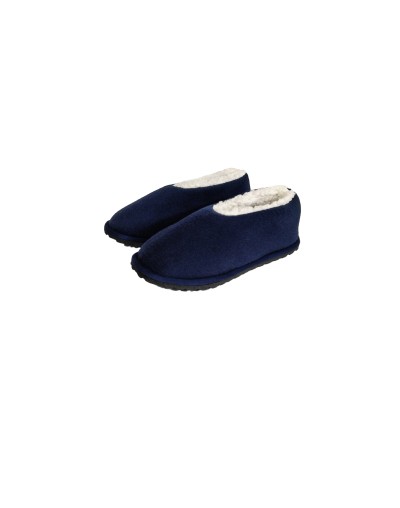 Pantufla caballero tipo zapato Azul Oscuro
