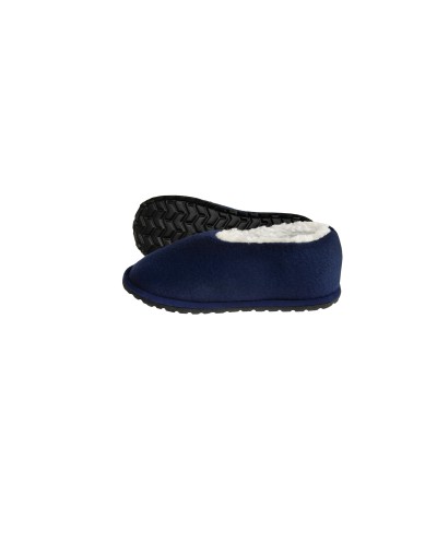 Pantufla caballero tipo zapato Azul Oscuro