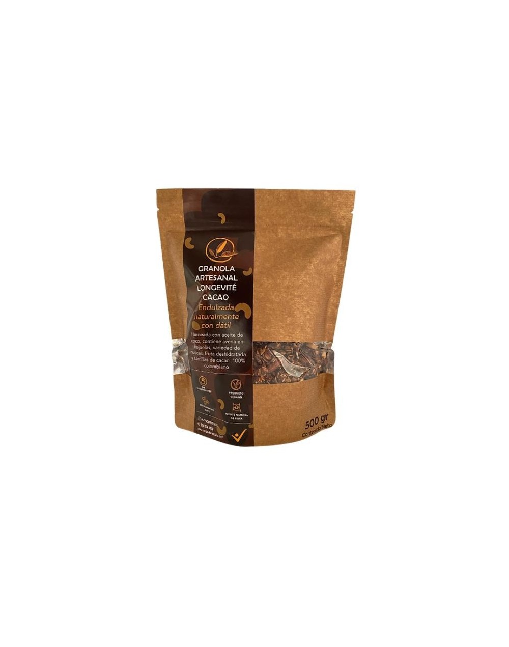 Granola artesanal longévité cacao