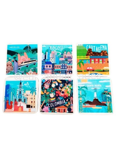 Portavasos ciudades de Colombia