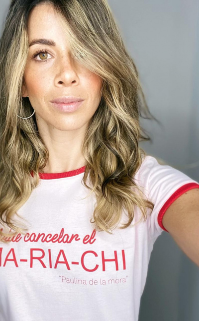 Camiseta Setentera Mujer Rosada "olvidé cancelar el MA-RI-A-CHI" 
