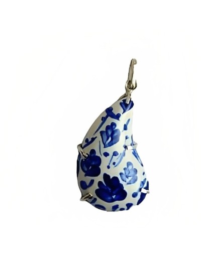 Dije semigota trébol azul