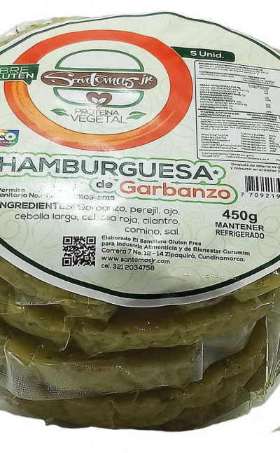 Hamburguesa de Garbanzos X 450 grs