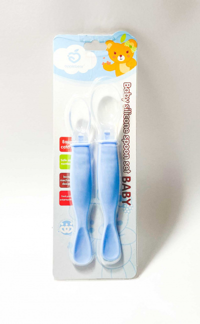 Set de cucharas en silicon x 2 para bebé
