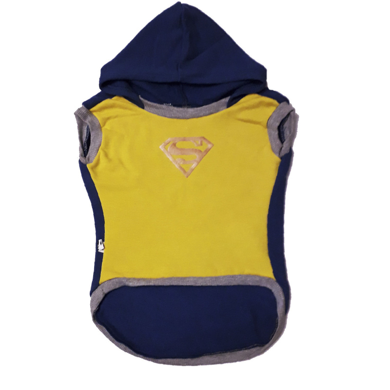 Buso SuperHeroe con Capota Talla L Ref. Superman Logo Dorado