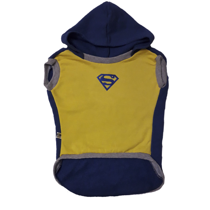 Buso SuperHeroe con Capota Talla L Ref Superman Logo Azul