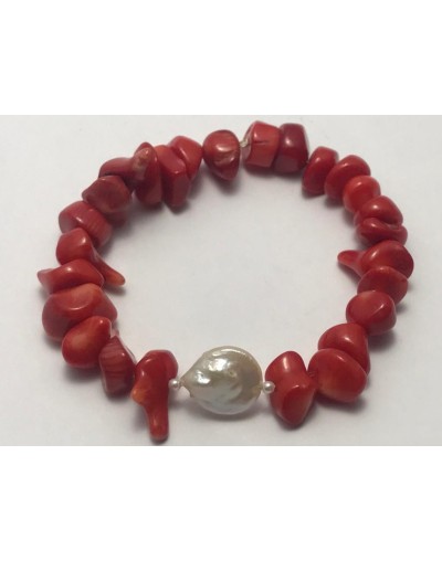 PULSERA EN CORAL