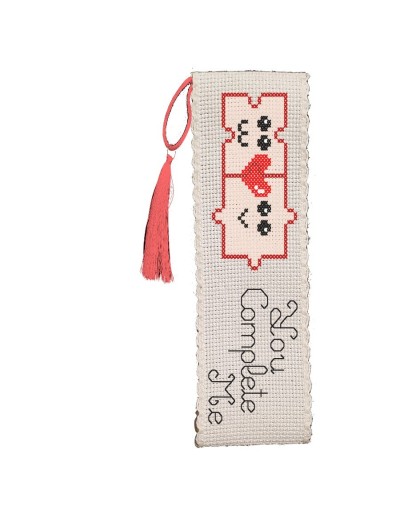 Kit Separador de Libros - You Complete Me - Punto de Cruz