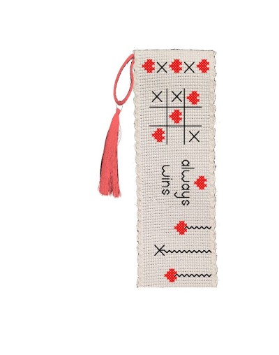 Kit Separador de Libros - Love Always Win - Punto de Cruz