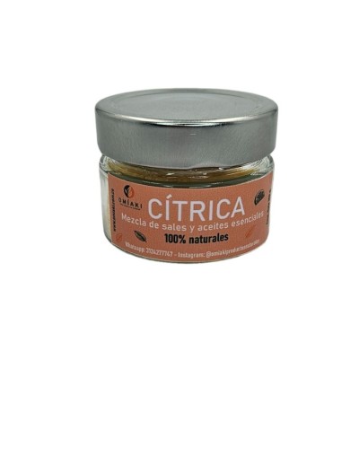 Sal de baño cítrica 100 gramos con aceites esenciales