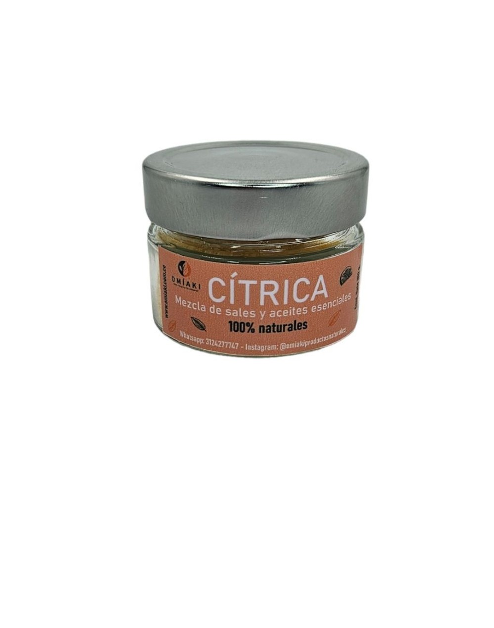 Sal de baño cítrica 100 gramos con aceites esenciales