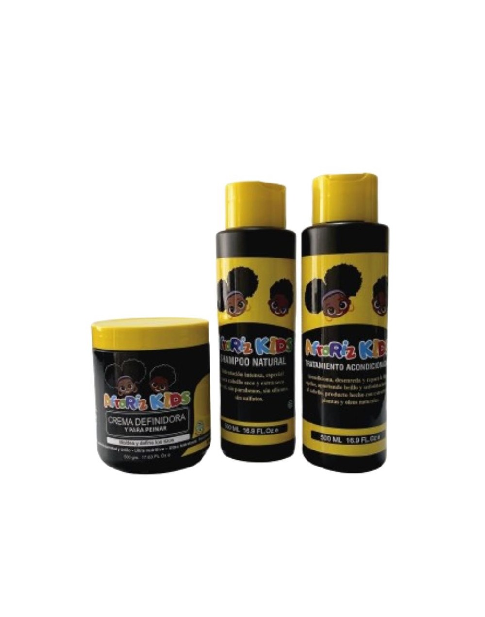 Combo niños shampoo acondicionador y definidora