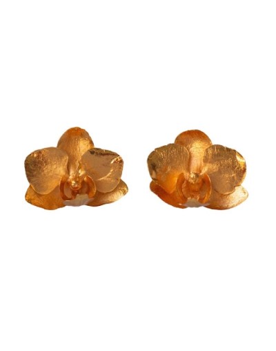 Aretes Topo Orquidea Phalaenopsis Baby