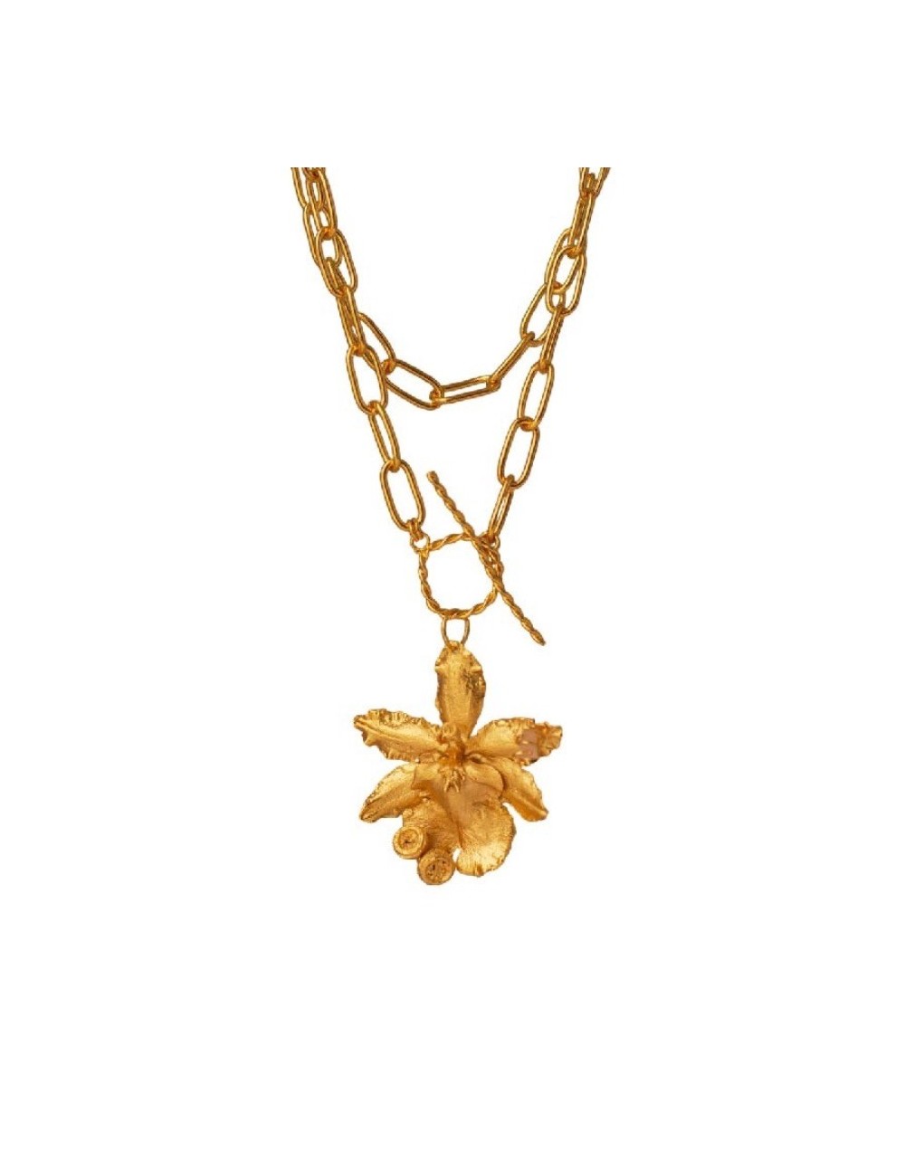 Collar Orquidea Odontoglossum Semilla Eucalipto