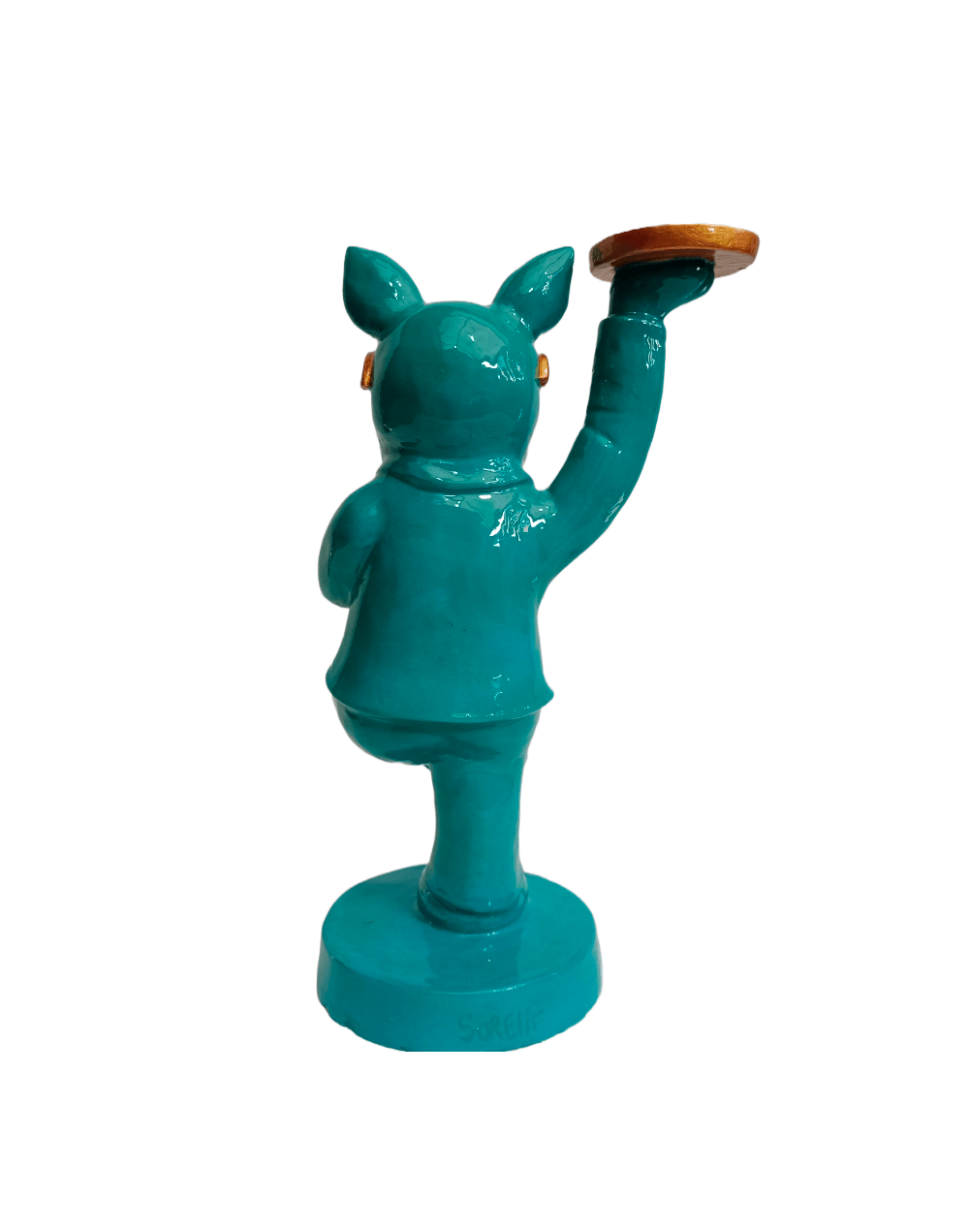 Estatuilla perro gafas