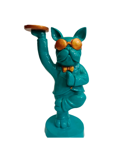 Estatuilla perro gafas