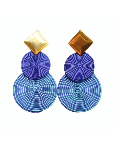 Aretes circulos azul-celeste