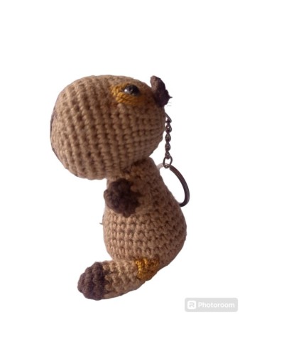 Llavero calibara (chigüiro) crochet