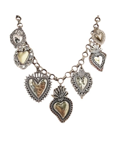Collar corazones de luz