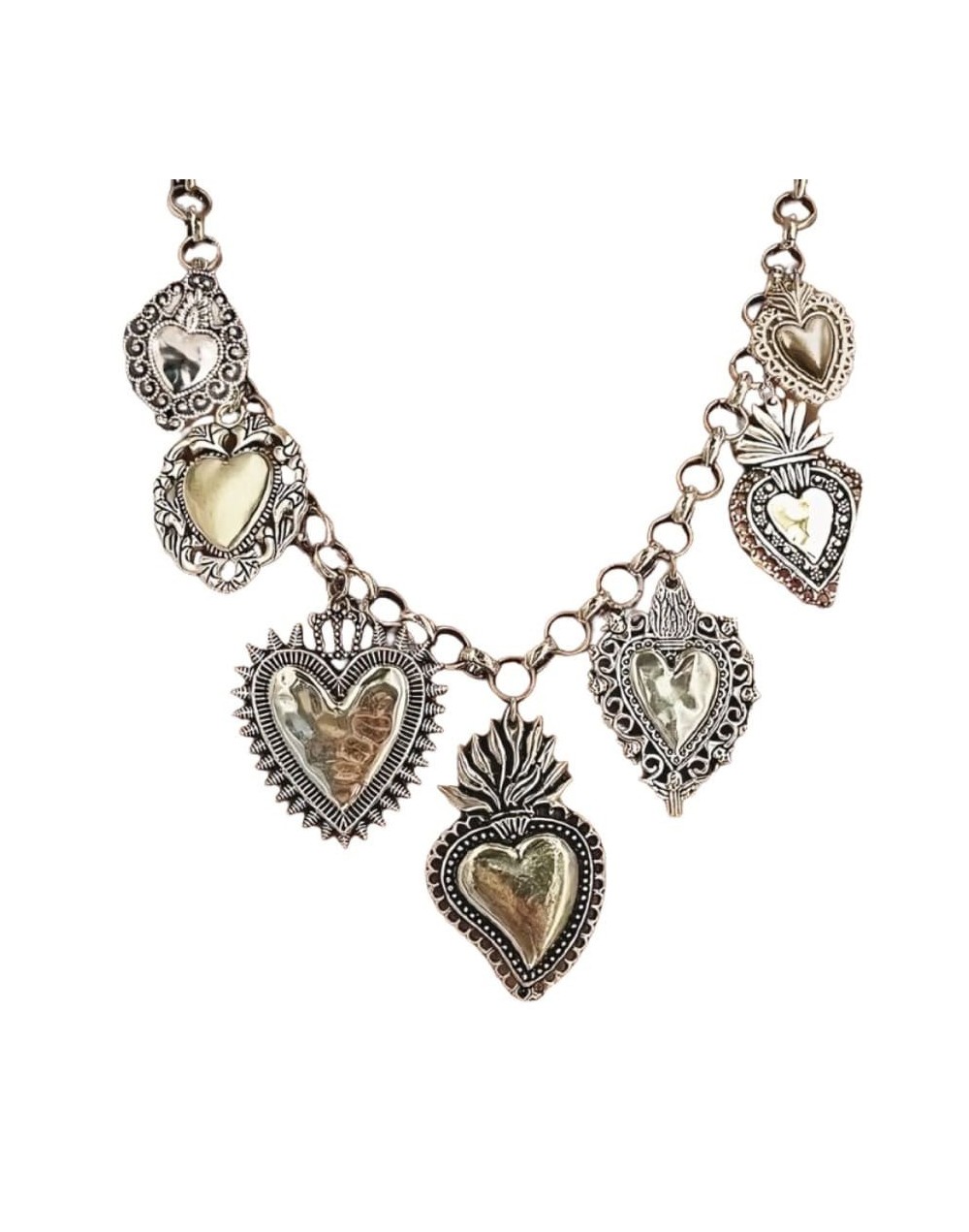 Collar corazones de luz