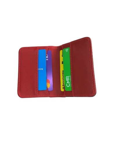 Porta documentos vanidoso aviones cuero rojo