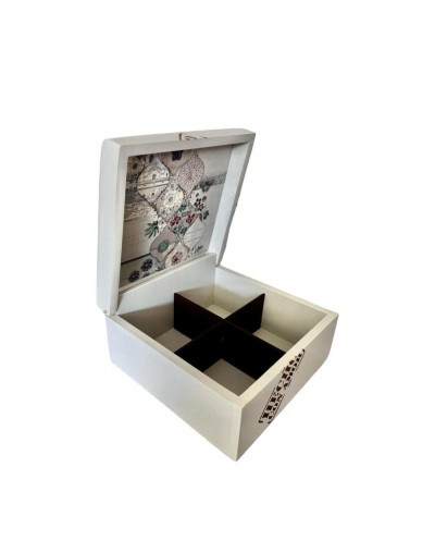 Caja para té x 4 o caja organizadora