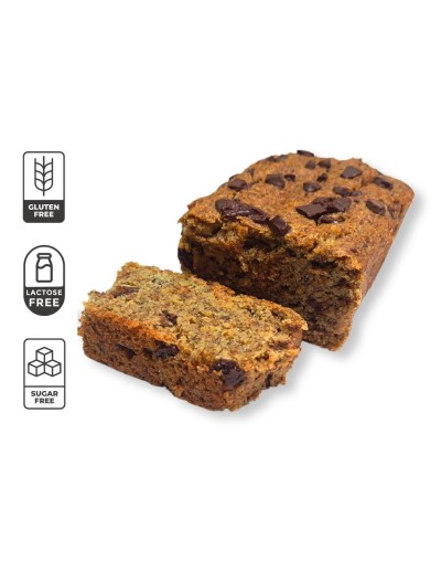 Torta vegana de banano con chocolate troceado (400 gr. C/u.)