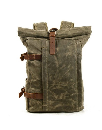 Morral lona encerada verde militar