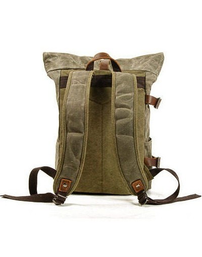 Morral lona encerada verde militar