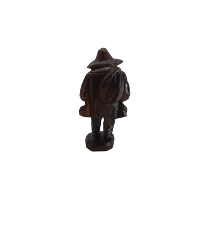Figura viejito en madera tallada para decoración