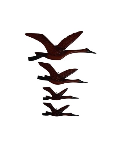 Juego de Garzas decorativas en madera tallada