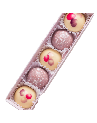 Bombones de chocolate blanco