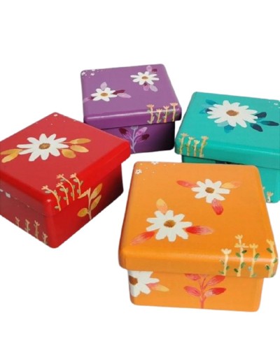 Caja mini flores de colores