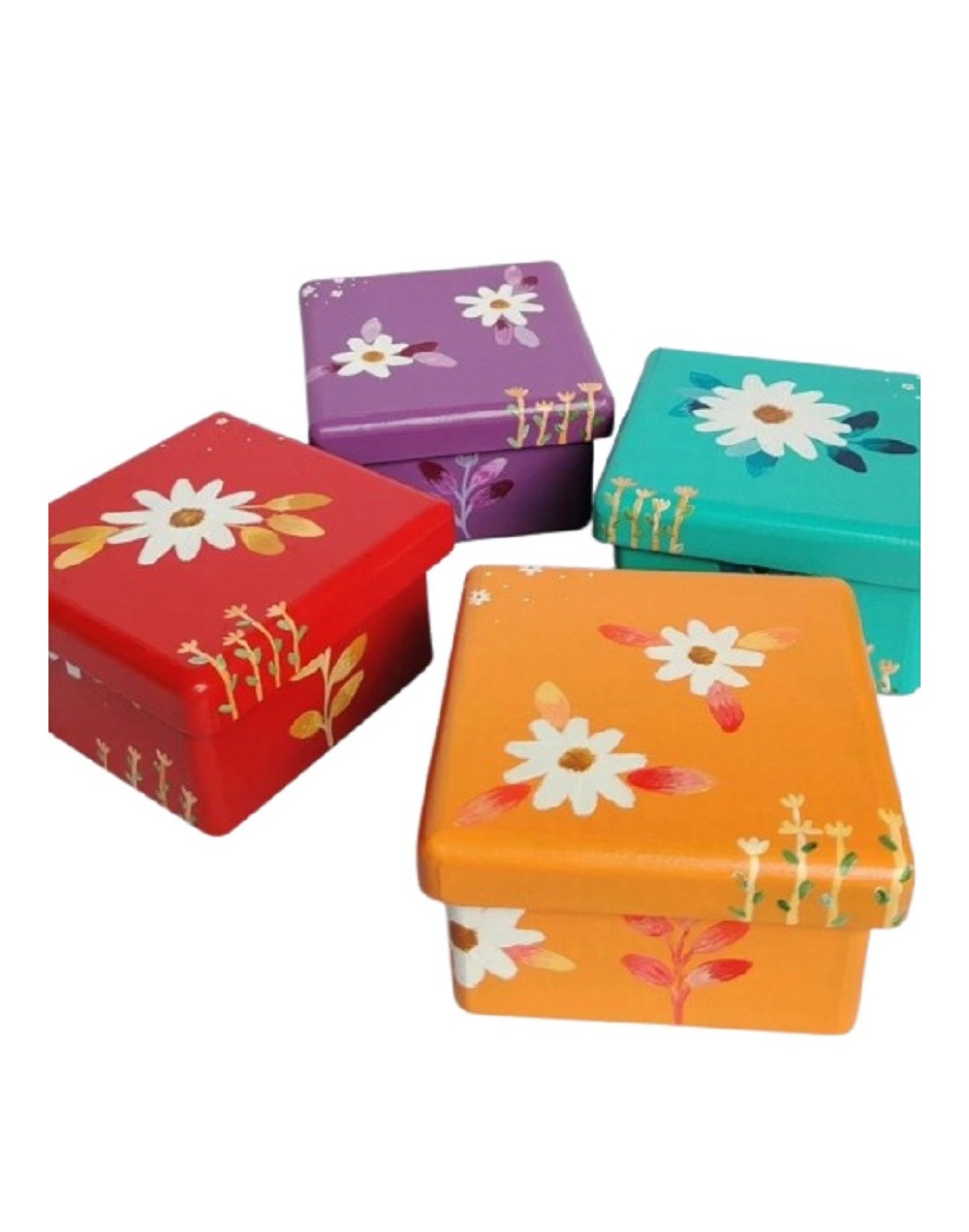 Caja mini flores de colores