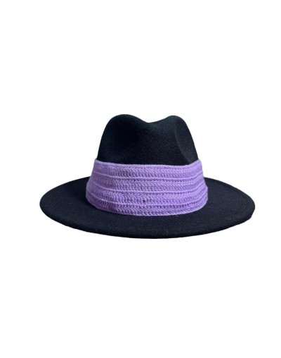 Sombrero fedora diseño en crochet