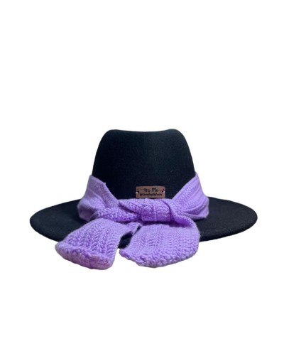 Sombrero fedora diseño en crochet